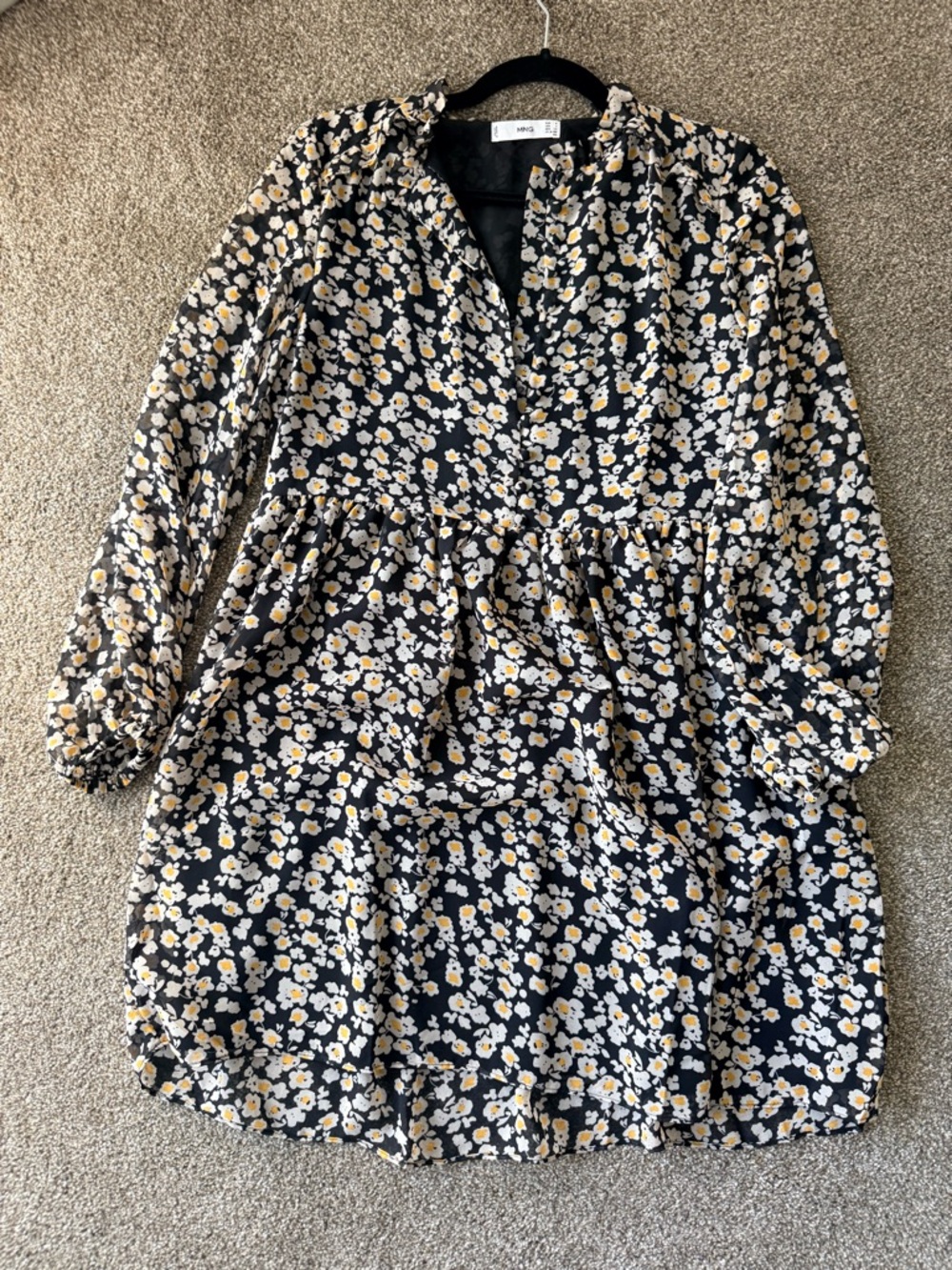 Mango Floral Dress, boxy/oversized look